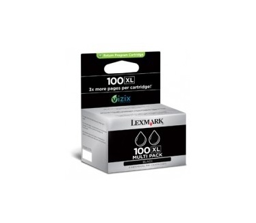 Lexmark 2-pack 100XL zwarte inktcartridges