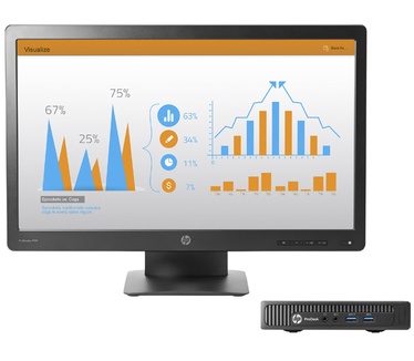 HP DESKTOP BUNDEL (N0D75EA+K7X31AT+J7V21AA) ProDesk 400 Mini Intel Core i5-4590 + P232 monitor + Stand