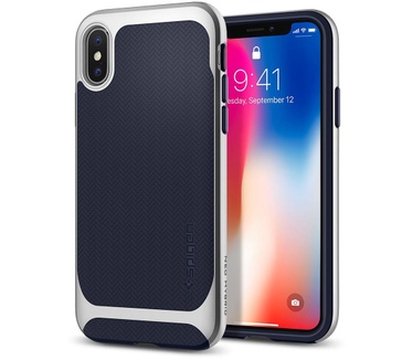 Spigen Apple iPhone X Hoesje Neo Hybrid Zilver