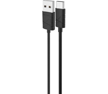 Usams U-Gee Standaard USB naar USB-C Kabel (100cm) - Zwart