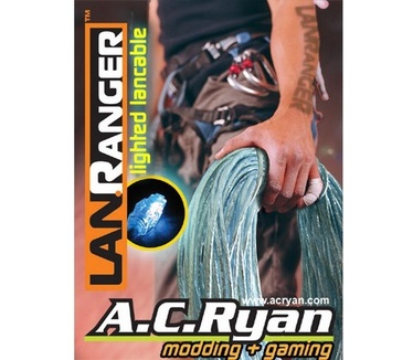 AC Ryan ACR-LR2544 LAN.Ranger UTP Kabel Cat 6 (5m UV Zilver,  Blauwe LED)