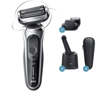 Braun Series 7 70-S7500cc Elektrisch Scheerapparaat Met SmartCare Center, Baardtrimmer, Zilver