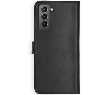 Selencia Echt Lederen Bookcase Samsung Galaxy S21 Plus - Zwart