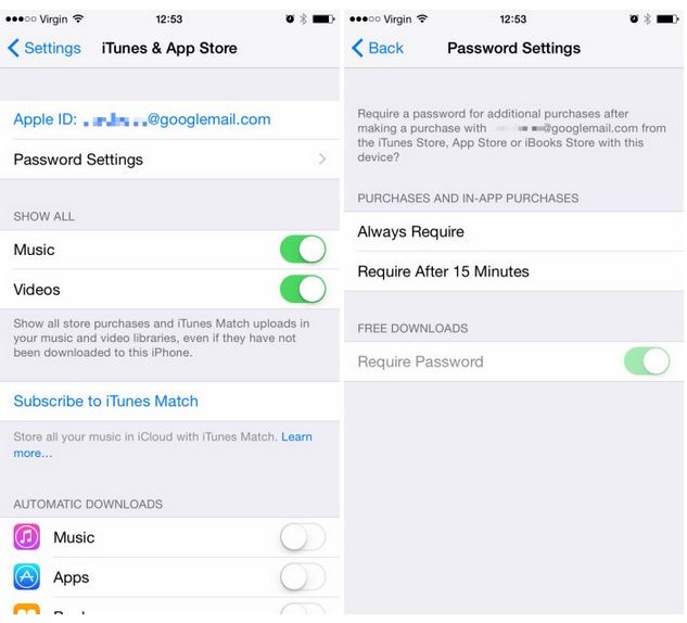App Store wachtwoord gratis apps iOS 8.3