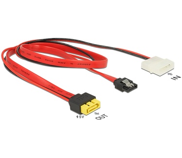 Delock 0.3m, SATA 7p + Molex 2p/SATA 8p