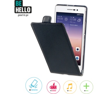 BeHello Huawei Ascend P7 Flip Case Black