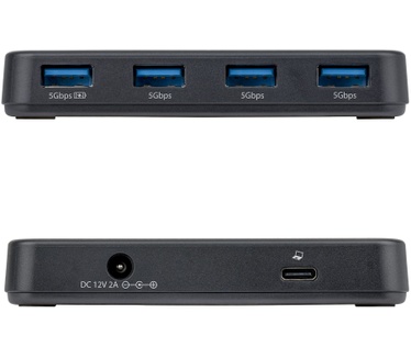 Startech.com 4-Port USB-A Hub, 5Gbps, Self Powered, 2-in-1 USB-C en USB-A Host Kabel, 1x BC 1.2 Charging Poort, Inclusief 24W Power Adapter, MacBook en Windows