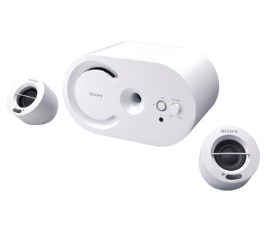 Sony SRS D25W - Multimedialuidsprekersysteem voor de PC - 25 Watt (Totaal) - wit