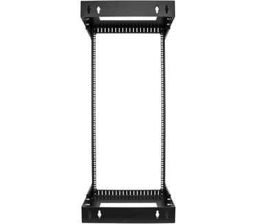 Startech.com 24U 19" Wandmonteerbare Server Rack, Verstelbare diepte 12-20" 2 Post Open Frame Serverruimte Rack voor AV/Data/ IT Communicatie & Apparatuur/Switch met Kooimoeren en Schroeven
