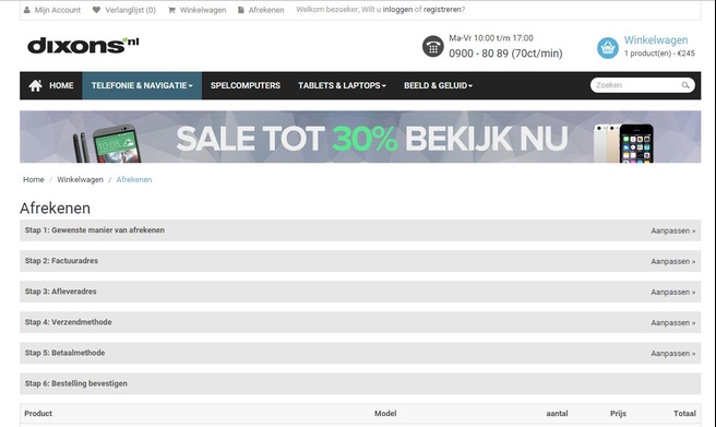 Dixons Aanbieding (fake site)
