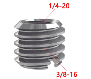 Mojogear P07 schroefadapter 1/4 inch naar 3/8 inch