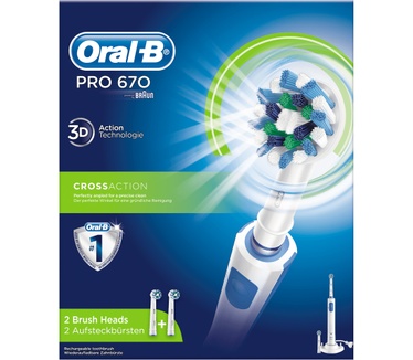 Oral-B Pro 670 CrossAction Elektrische Tandenborstel Powered By Braun