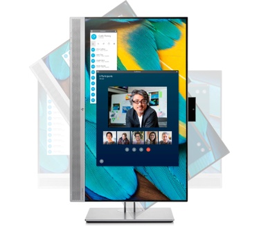 HP EliteDisplay E243m (1FH48AT) Zilver, Zwart