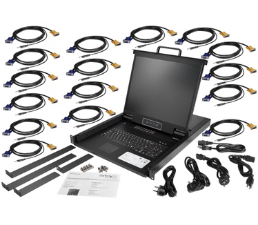 Startech.com 16 poorts KVM console voor server rack 19" 1U