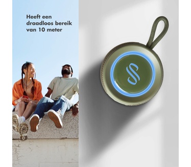 Selencia AquaPlay Bluetooth Speaker - Draadloze speaker - Waterproof - Army Green