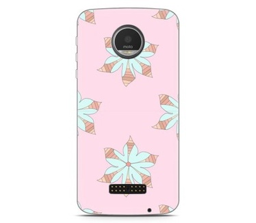 Just in Case Motorola Moto Z Play Hoesje Mandala Bloemen Zalm Roze