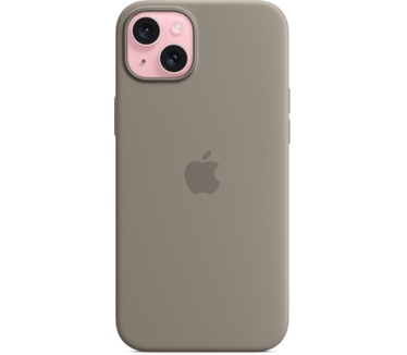 Apple Siliconenhoesje met MagSafe voor iPhone 15 Plus - Klei