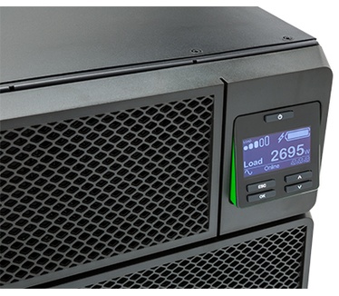 APC Smart-UPS On-Line 8000VA noodstroomvoeding 6x C13, 4x C19, hardwire 1 fase uitgang, rackmountable, Embedded NMC