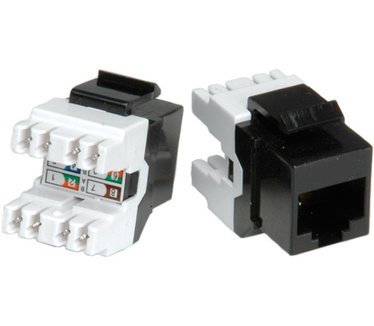 Roline Cat.5e Keystone, RJ-45, zwart