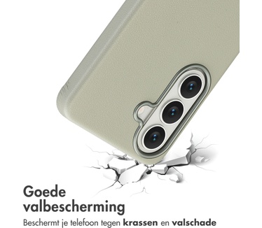 Accezz MagSafe Leather Backcover Samsung Galaxy S26 - Light Grey