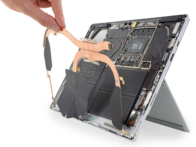 Surface Pro 6-koeling - Foto: iFixit