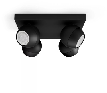Philips Hue Buckram Spot Bluetooth (4-spot) Zwart