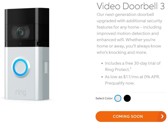 Ring Video Doorbell 3-productpagina