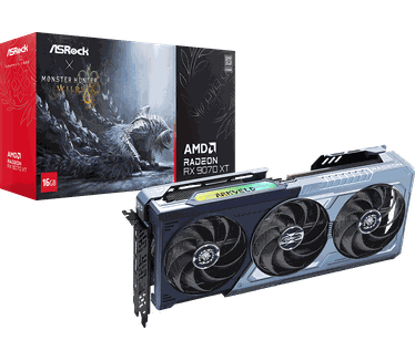 ASRock AMD Radeon RX 9070 XT Monster Hunter Wilds Edition 16GB