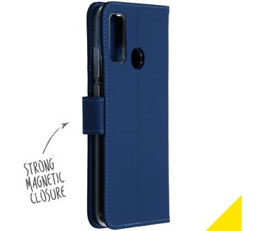 Accezz Wallet Softcase Booktype (P Smart (2020)) Blauw
