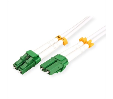Roline Glasvezelkabel duplex, 9/125µm OS2, LC/LC, staal versterkt, LSOH , wit, 2 m