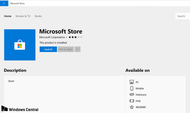 8828080 in Windows Store
