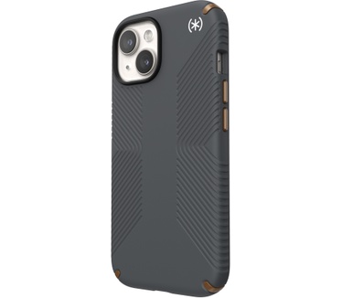 Speck Presidio2 Grip Apple iPhone 15 Charcoal Grey - with Microban