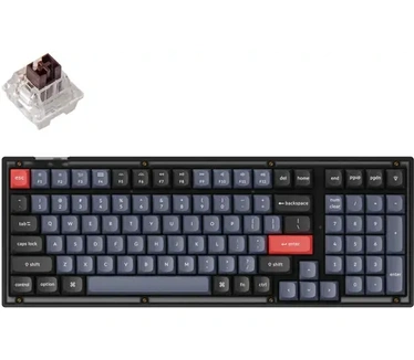 Keychron V5 QMK, Keychron K Pro Blue, Qwerty US, Frosted Black