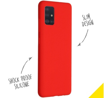 Accezz Liquid Silicone Backcover Samsung Galaxy A51 - Rood (Galaxy A51) Rood