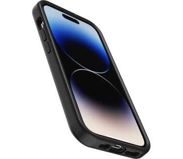 Otterbox OtterBox OtterGrip Symmetry hoes voor iPhone 14 Pro voor MagSafe, valbestendig, beschermhoes met ingebouwde grip, 3x getest volgens militaire standaard, antimicrobiële bescherming, Zwart