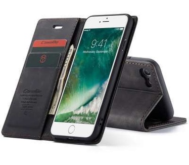 Caseme iPhone SE 2020 / iPhone 7/8 Retro Wallet Case - Zwart