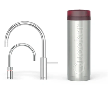 Quooker Nordic Twintaps Round Chroom incl. PRO3 reservoir