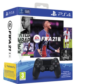 Sony DualShock 4 V2 + FIFA 21 + PS plus 14 dagen subscription