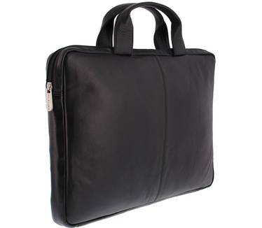 Plevier 15-15.6 inch sleeve/tas nappa leer zwart