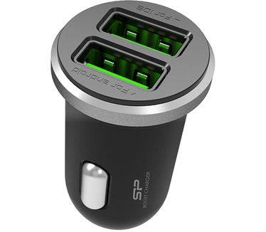 Silicon Power Auto Lader 2 ports 2,1A Zwart