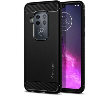 Spigen Rugged Armor Case Motorola One Zoom (Black) (One Zoom) Zwart