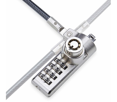 Startech.com 10 Pack Laptop Kabelsloten met Dubbele Toegang, 2m Security Kabel, Gelijksluitende Cilinder en Combinatieslot voor Apparaten met K-Slot, Anti-Diefstal Computerslot met Stalen Kabel