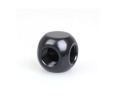 Barrow G1/4" Thread 3-Way Block Splitter Fitting - Black