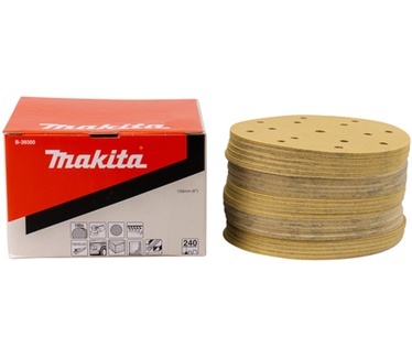 Makita Voordeelverpakking Schuurschijf 150 mm yellow velcro 15 gaats