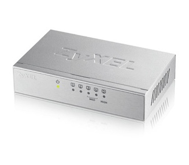 ZyXEL 5-Port Desktop Gigabit Ethernet Switch - metal housing