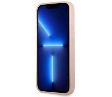 Guess Saffiano Card Back Case - iPhone 13 Pro Max (6.7") - Roze Roze