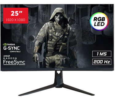25" RAIDER 200Hz PRO GAMING Zwart