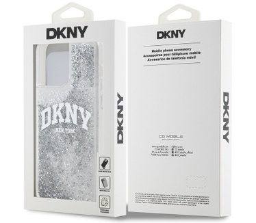 DKNY DKNY Liquid Glitter Arch Back Case iPhone 15 Pro Max (6.7") - Wit Wit