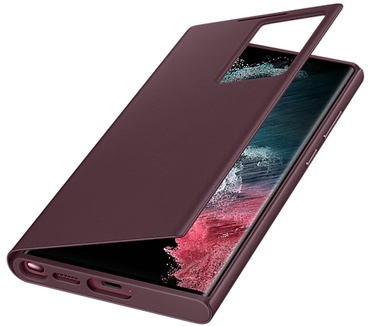 Samsung Smart Clear View Hoesje - Galaxy S22 Ultra (Galaxy S22 Ultra) Rood