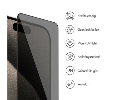 Accezz Gehard Glas Privacy Screenprotector + Applicator
